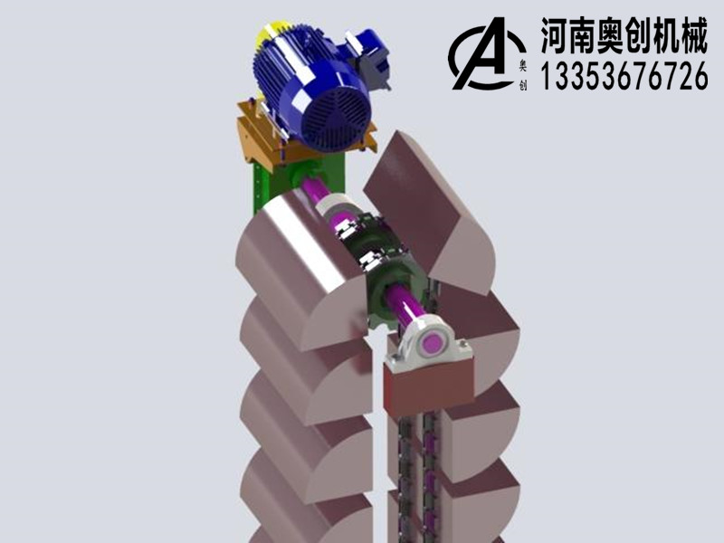 垂直鬥式提升機模型3D圖紙 