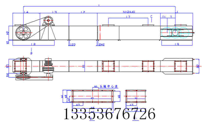 埋（mái）刮板輸送機產品常見（jiàn）型號及布置形式示意圖2